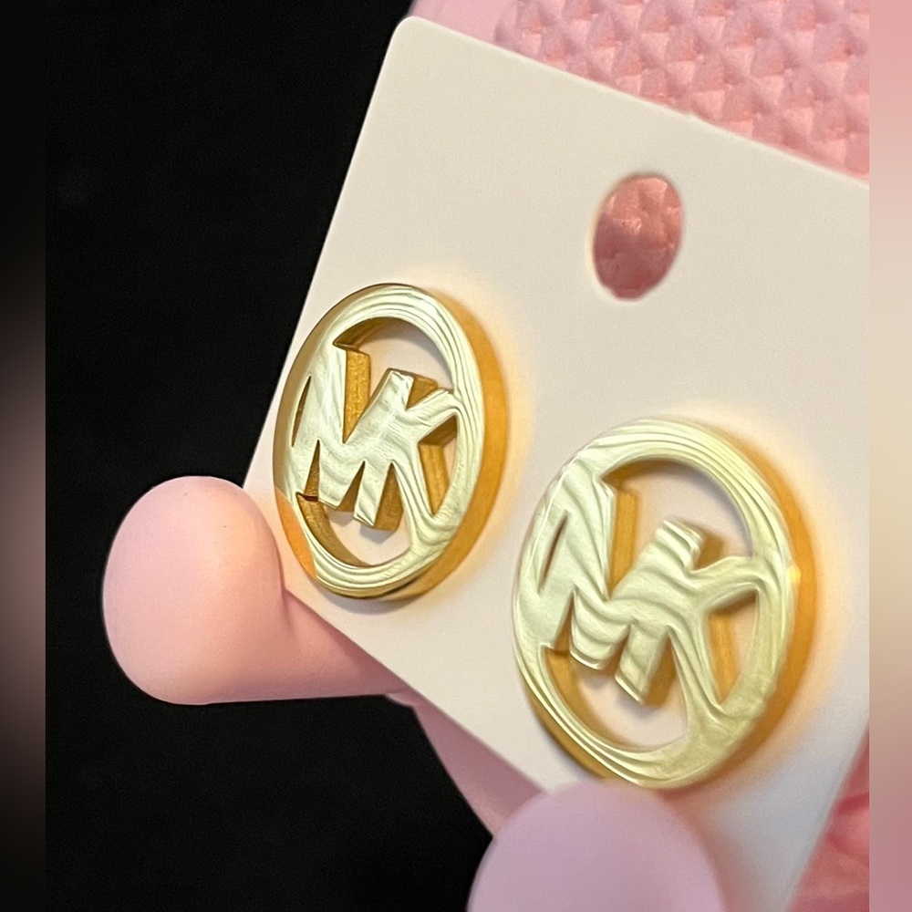 MICHAEL Michael Kors Gold Logo Stud Earrings